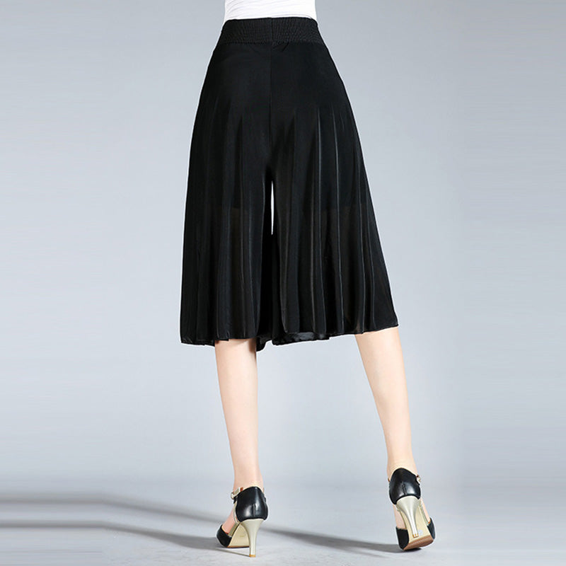 Kvinners vintage stil culottes med brede ben