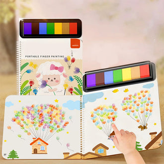 Children's educational finger painting book