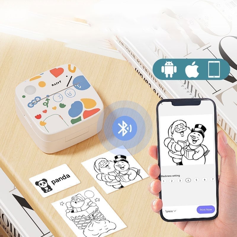 Mini Trådløs Bluetooth-Etikettskriver