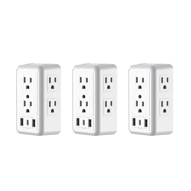 USB Lysfølsom 6-Utgangs Strømskinne