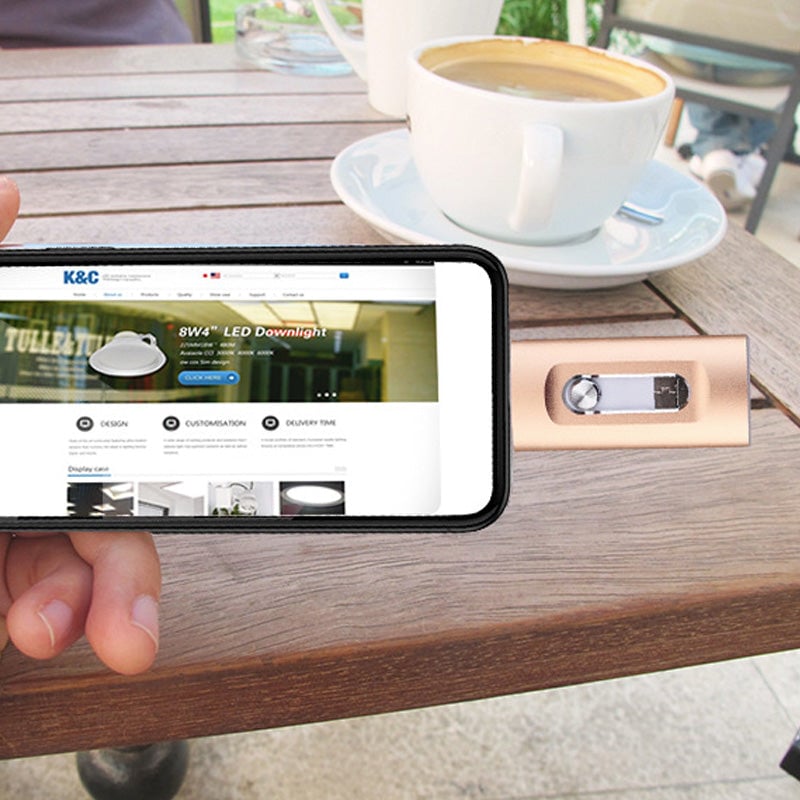 3-i-1 USB-Minne med Høy Kapasitet og Fingeravtrykkssikkerhet