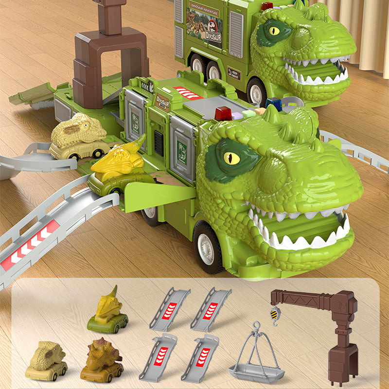 Nytt Dinosaur Transforming Engineering Truck Track Lekesett