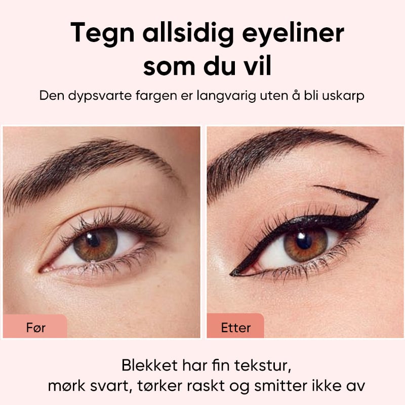 Roterende eyeliner-stempelpenn med dobbelt-hode design