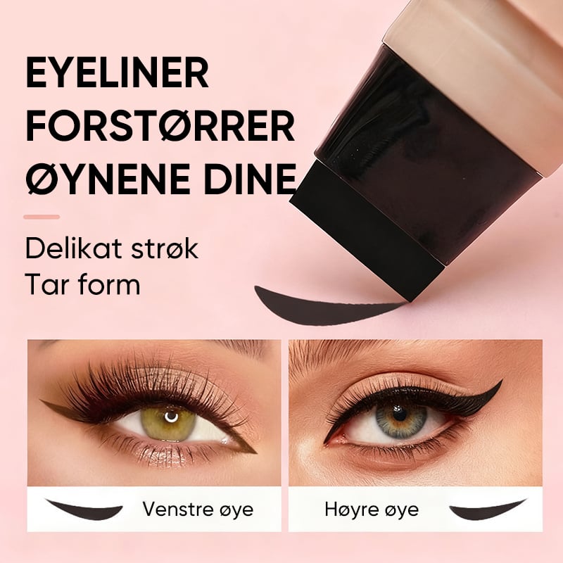 Roterende eyeliner-stempelpenn med dobbelt-hode design