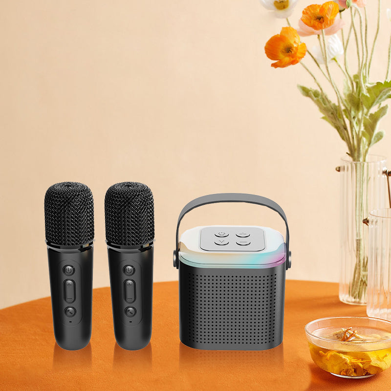 Bærbar Mini Karaoke Bluetooth-høyttaler og Mikrofon