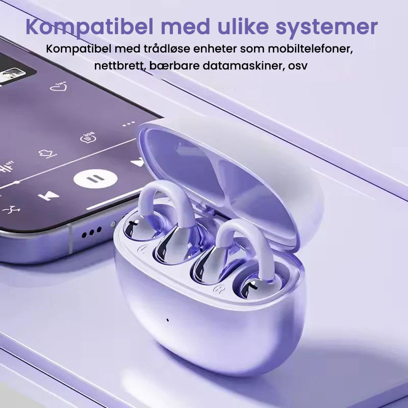 AI Oversettelse Åpen Øre Klips Bluetooth Hodetelefon
