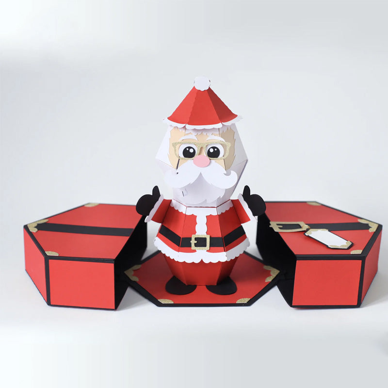 🎅3D Julenissen Prank Pop-up Box kort🥳