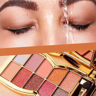 Glitrende shimmer-øyenskyggepalett