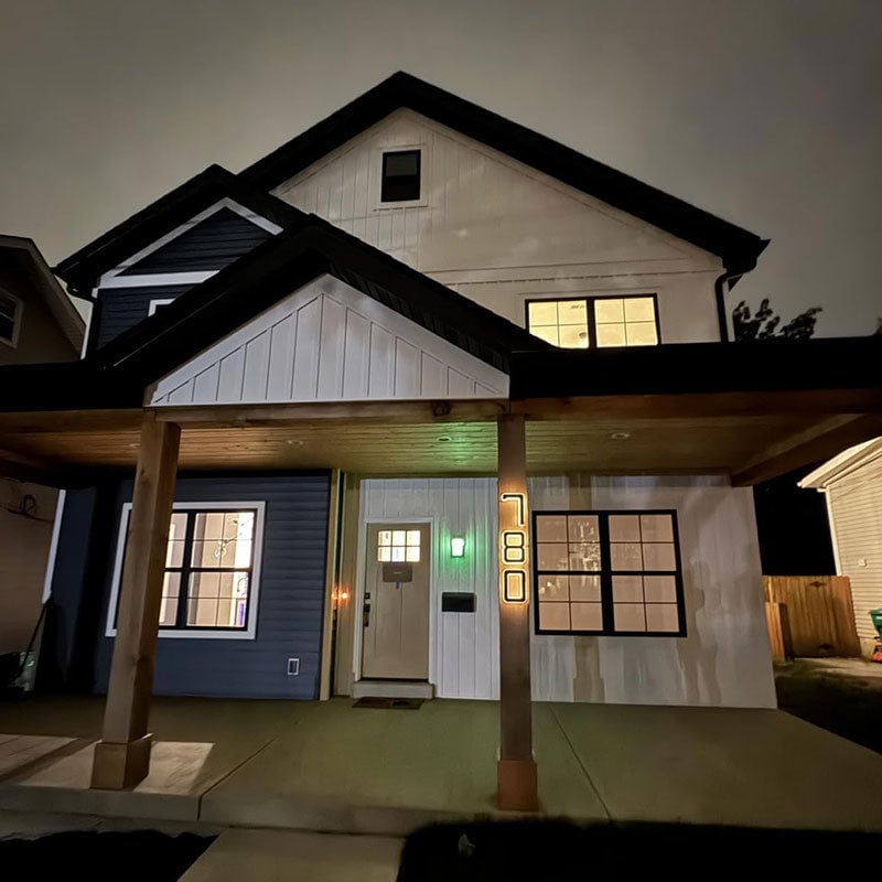 Solcelledrevet Vanntett LED-Adressenummer