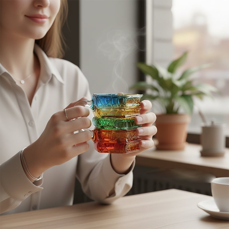 Håndmalt Bok-Kaffekopp