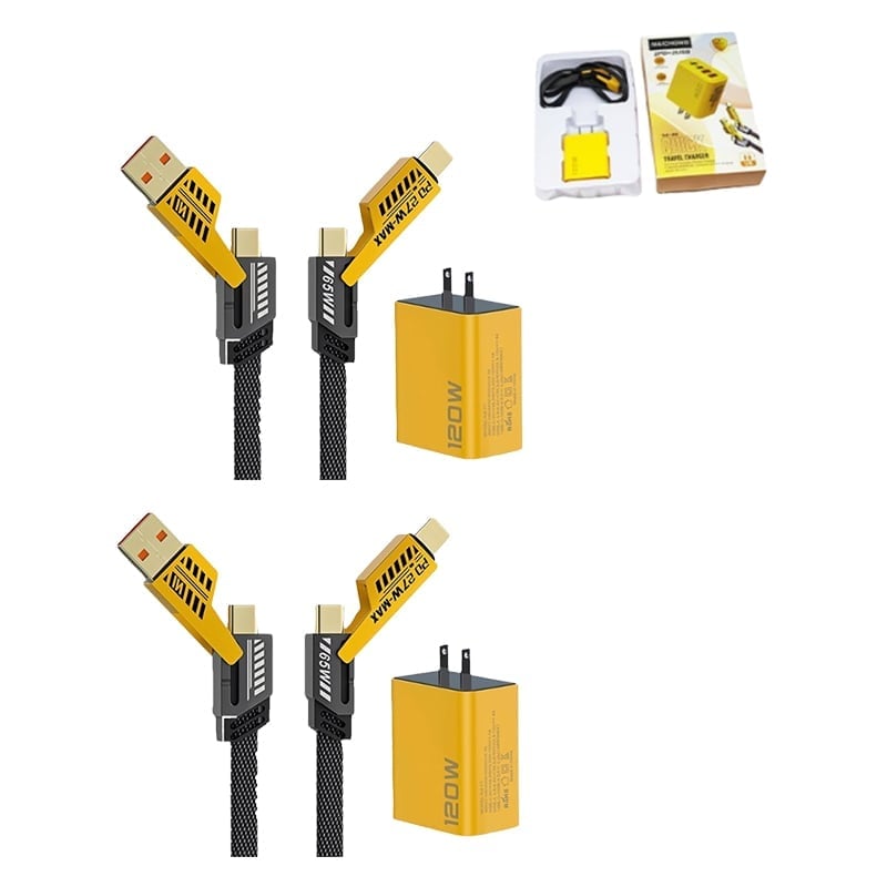 Dobbel USB + Dobbel Type-C 120W hurtigladehode
