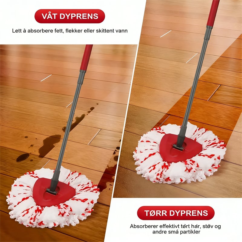 Mikrofiber Spinn Moppehode