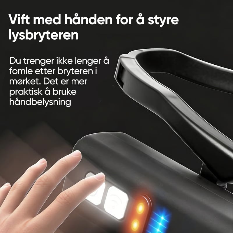 Øremontert induktiv hodelykt