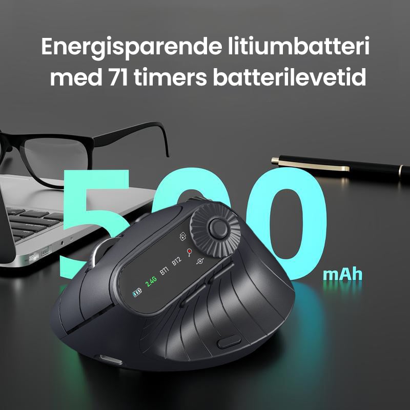 Sakerplus Ergonomisk Trippel-Tilkobling Trådløs Mus