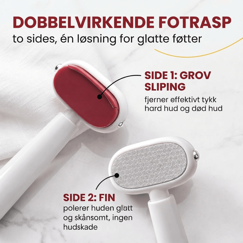 2-i-1 fotfil for fjerning av hard hud