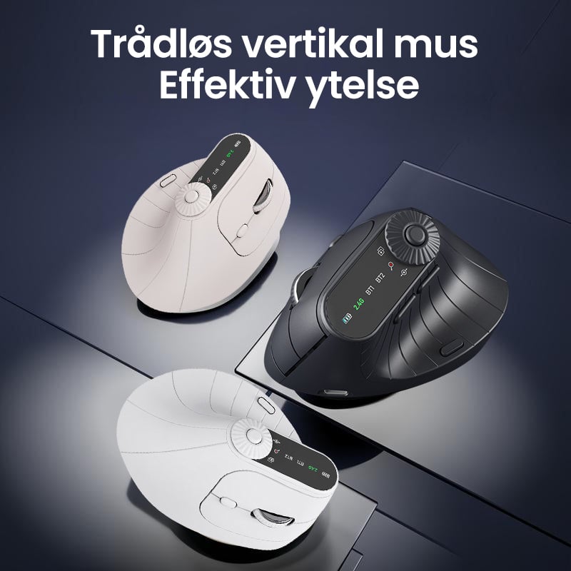 Sakerplus Ergonomisk Trippel-Tilkobling Trådløs Mus