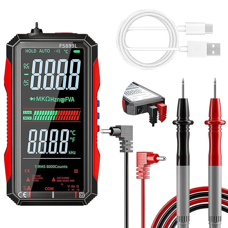 Sann RMS Digitalt Voltmeter med 6000 Telling