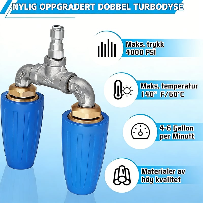 Quad Turbo-dyse Høytrykksspylerdyse