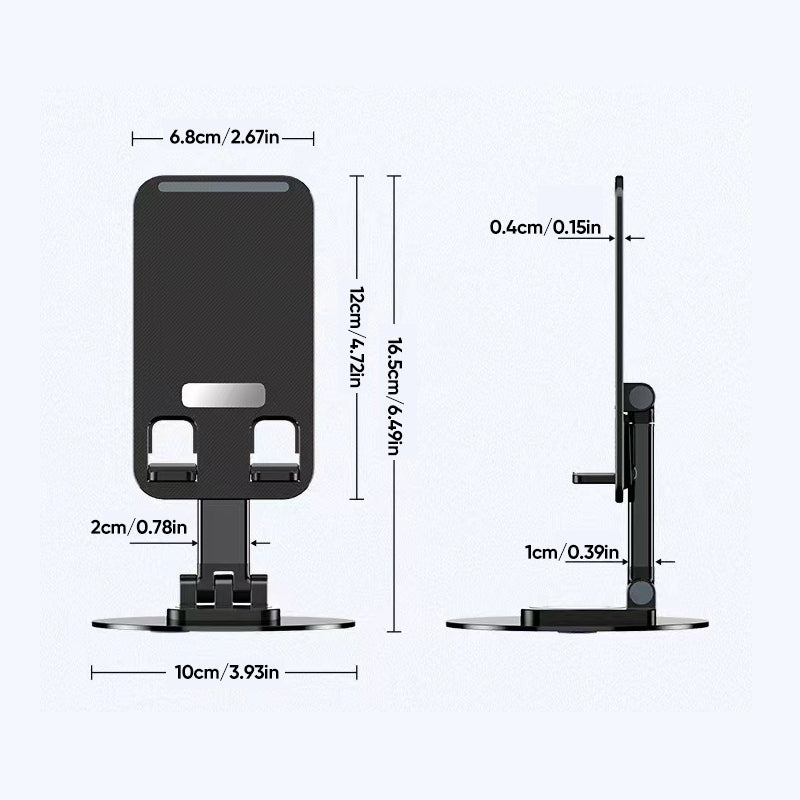 Sammenleggbar 360° roterende pute/telefonholder