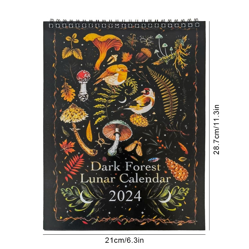 2024 Mørk skog månekalender