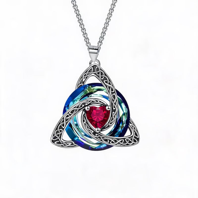 12-Month Celtic Birthstone Necklace