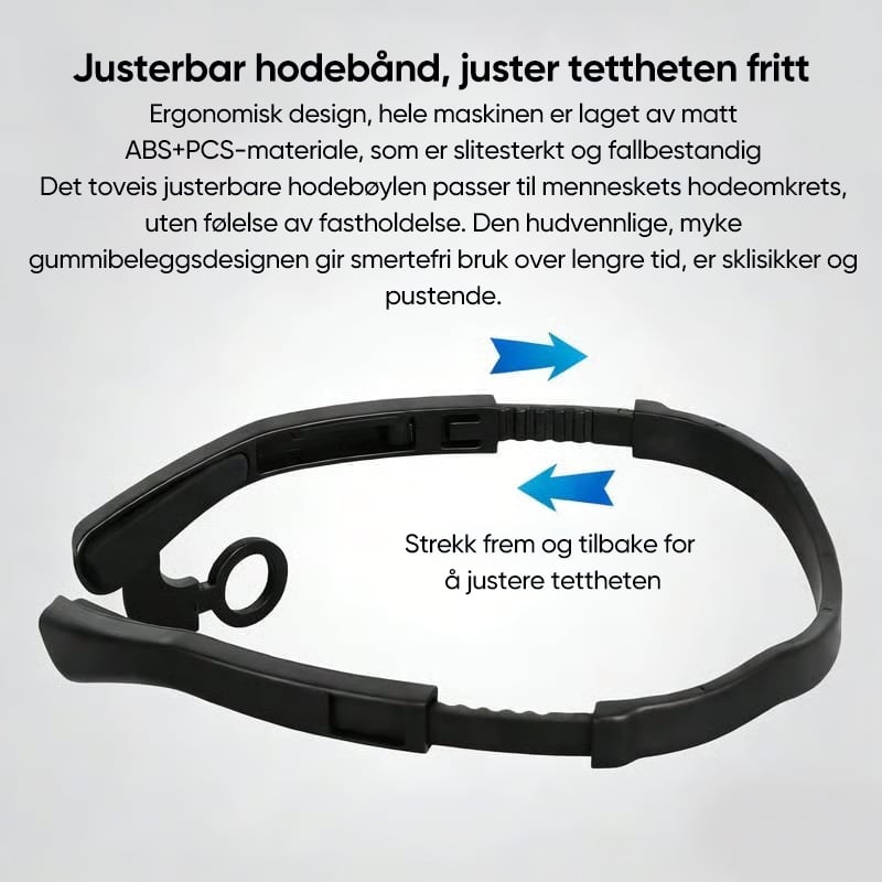 Øremontert induktiv hodelykt