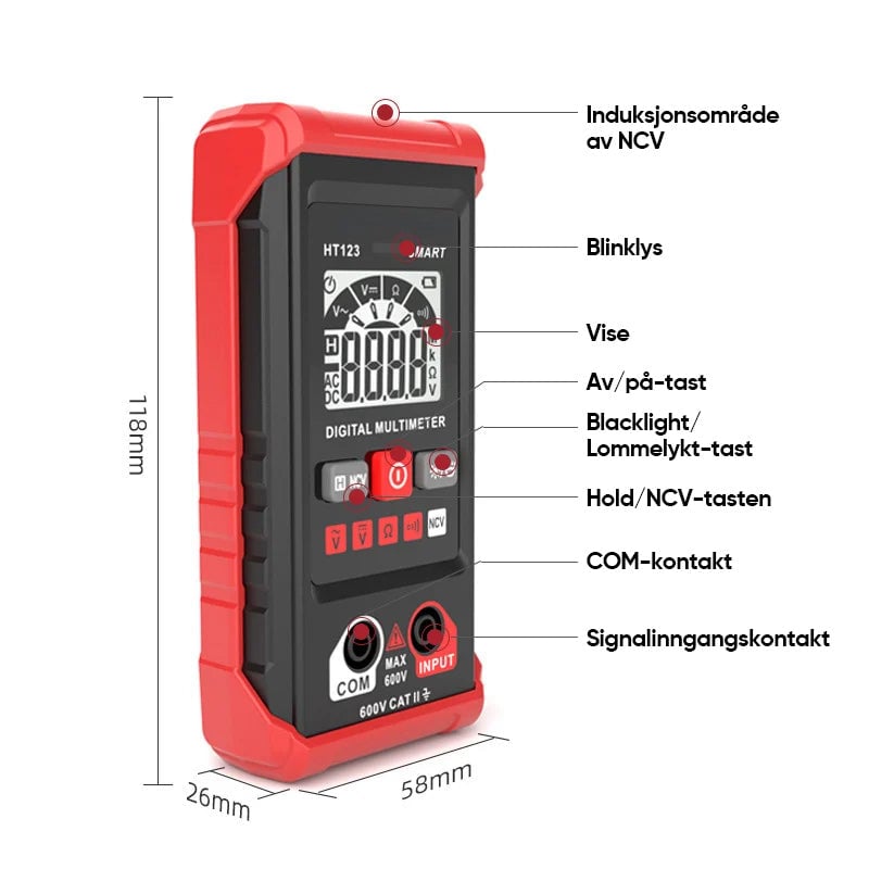 Elektrisk Mål Multimeter