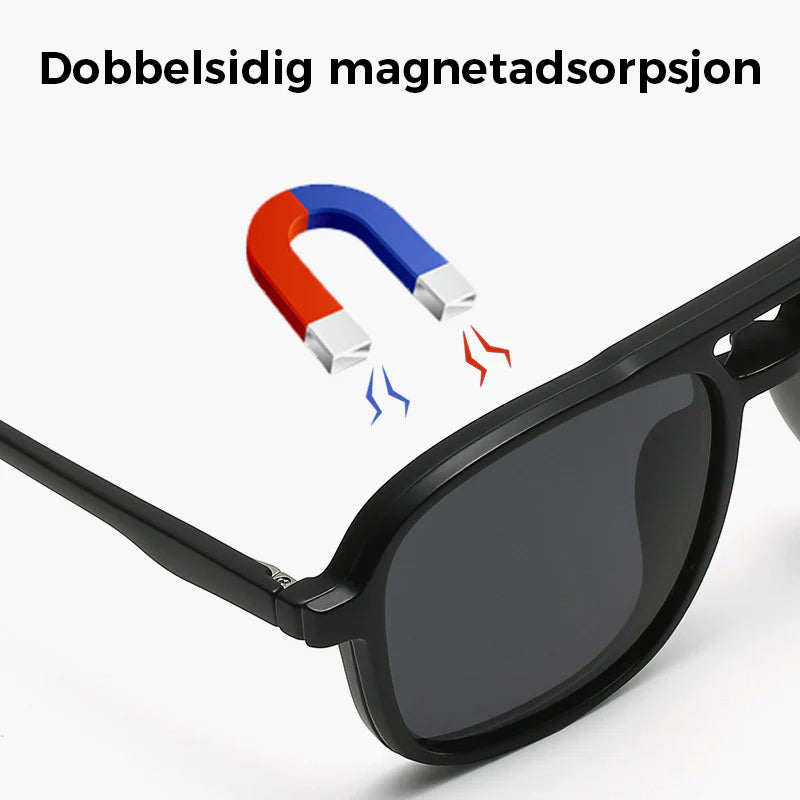 3-i-1 magnetiske polariserte solbriller