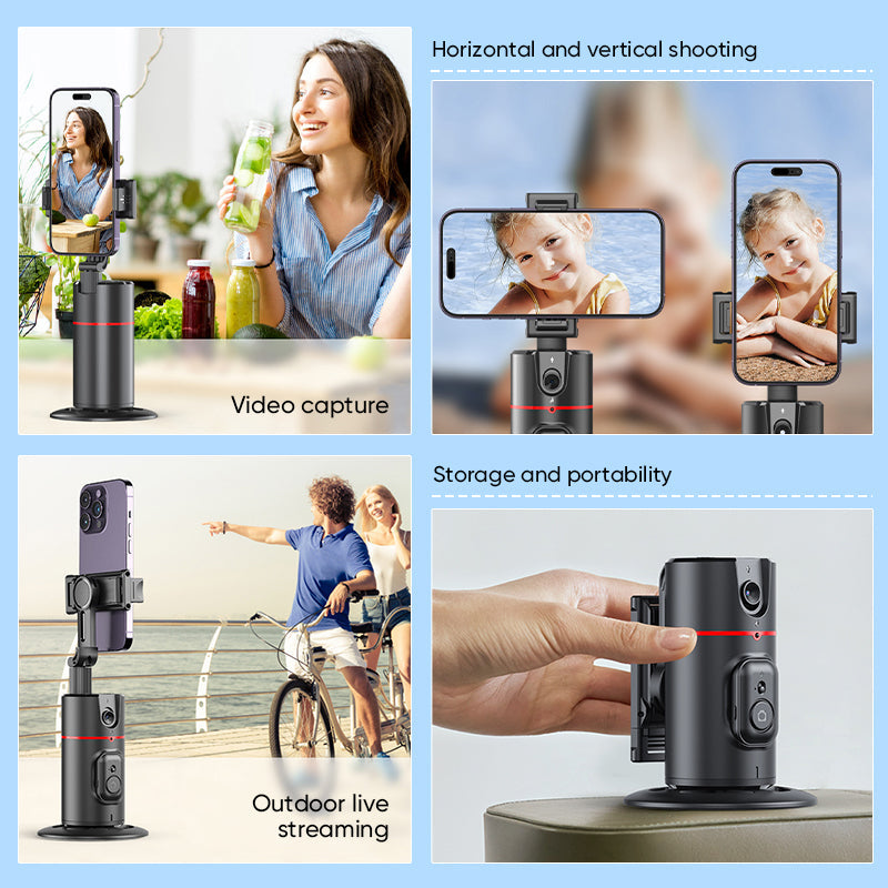 360° Smart Tracking Gimbal med Ansiktsgjenkjenning