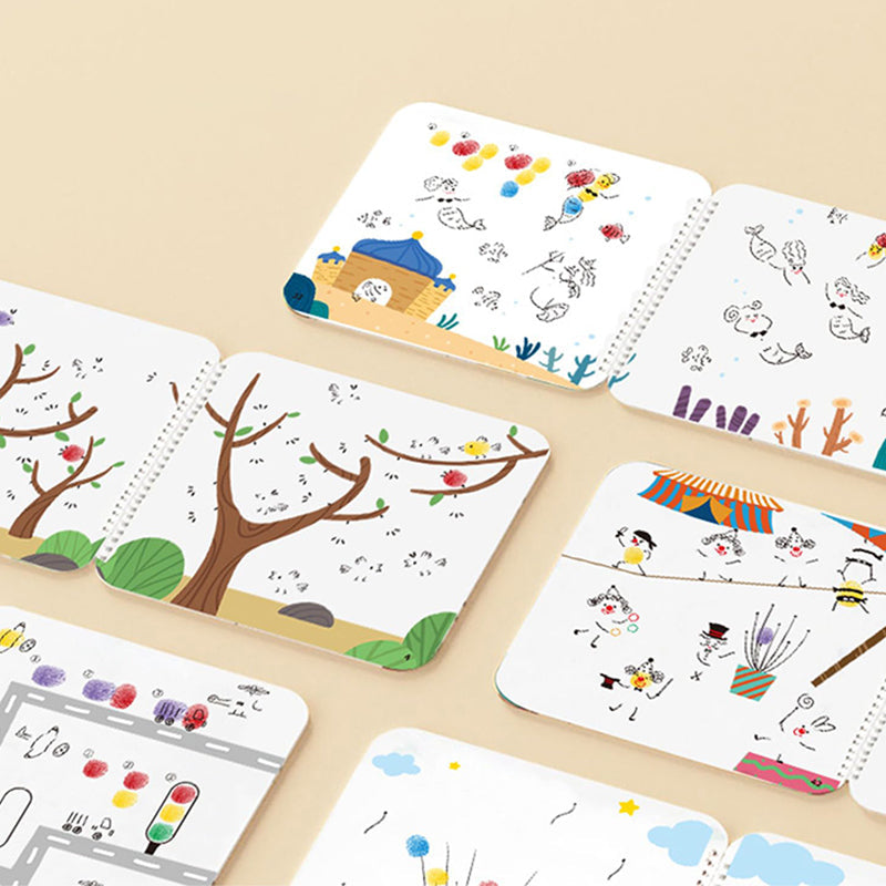 Children's educational finger painting book