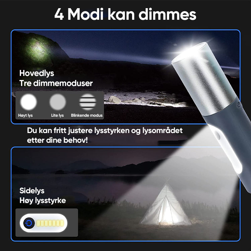 LED oppladbare lommelykter