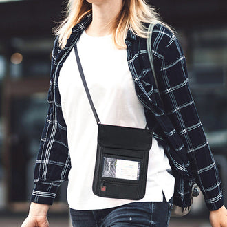 RFID-Blokkerende Vanntett Reisedokumentpungt