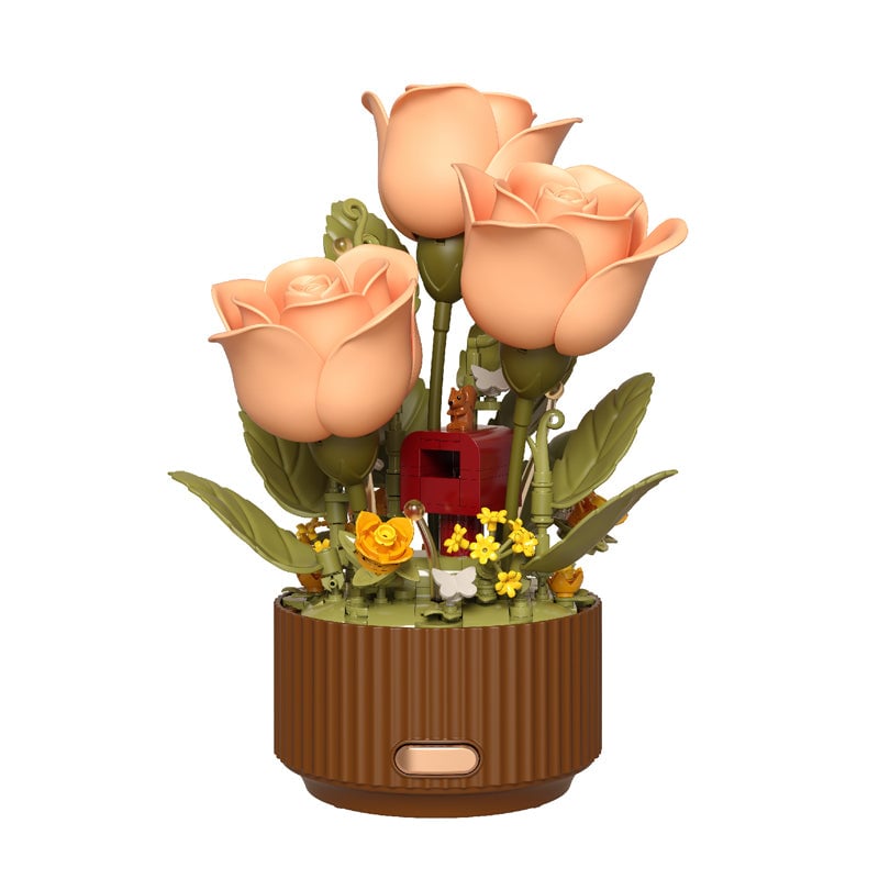 Dynamiske Blomstrende Hage Konserverte Blomsterbyggeklosser