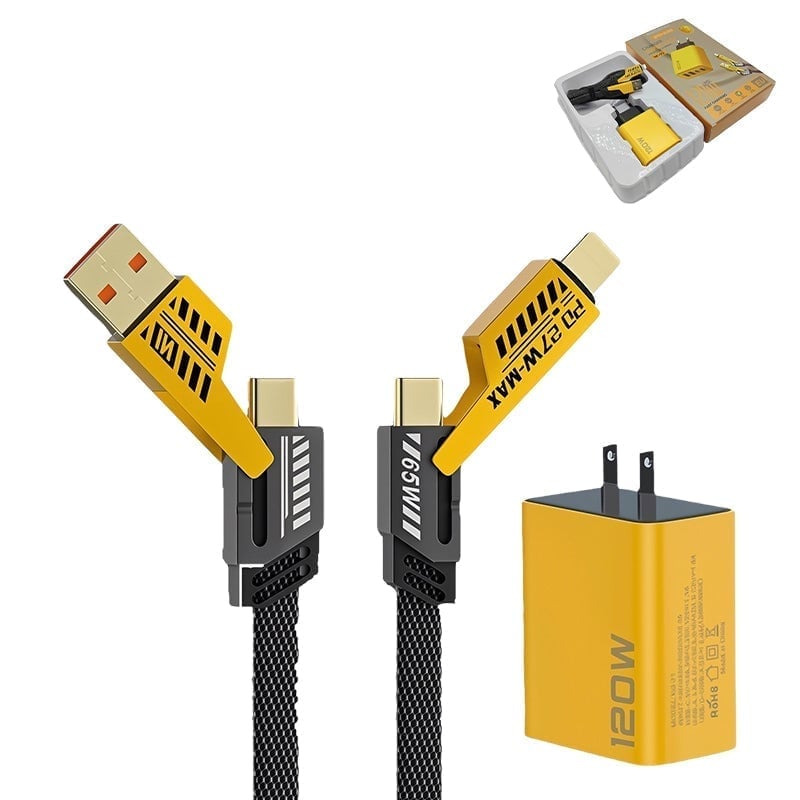 Dobbel USB + Dobbel Type-C 120W hurtigladehode