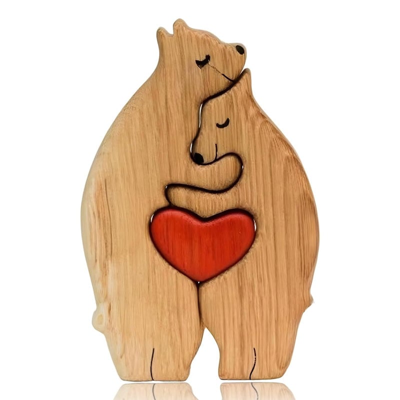 Familiebjørn Gjør-Det-Selv Trepuslespilldekor