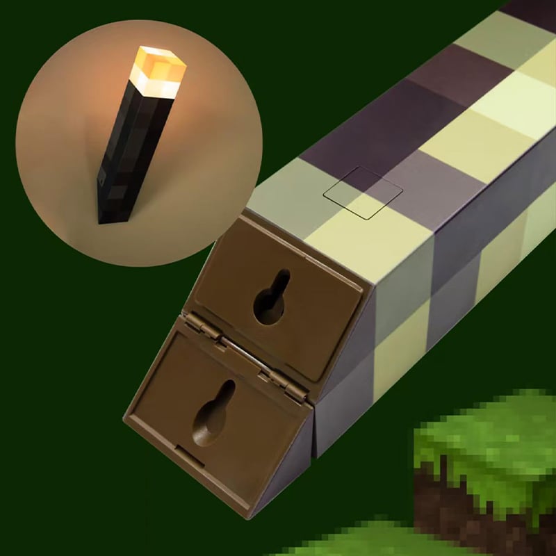 Minecraft Magnetisk Fakkellampe Dekorasjon