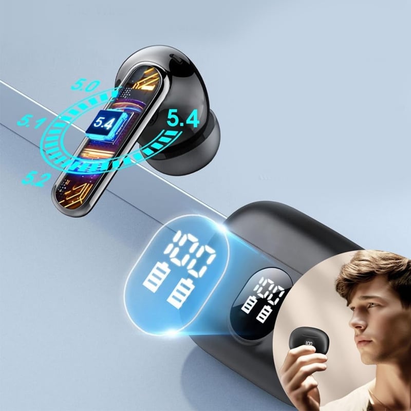Støyreduserende Bluetooth-Hodesett med Digitalt Display