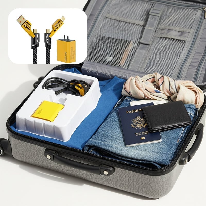 Dobbel USB + Dobbel Type-C 120W hurtigladehode