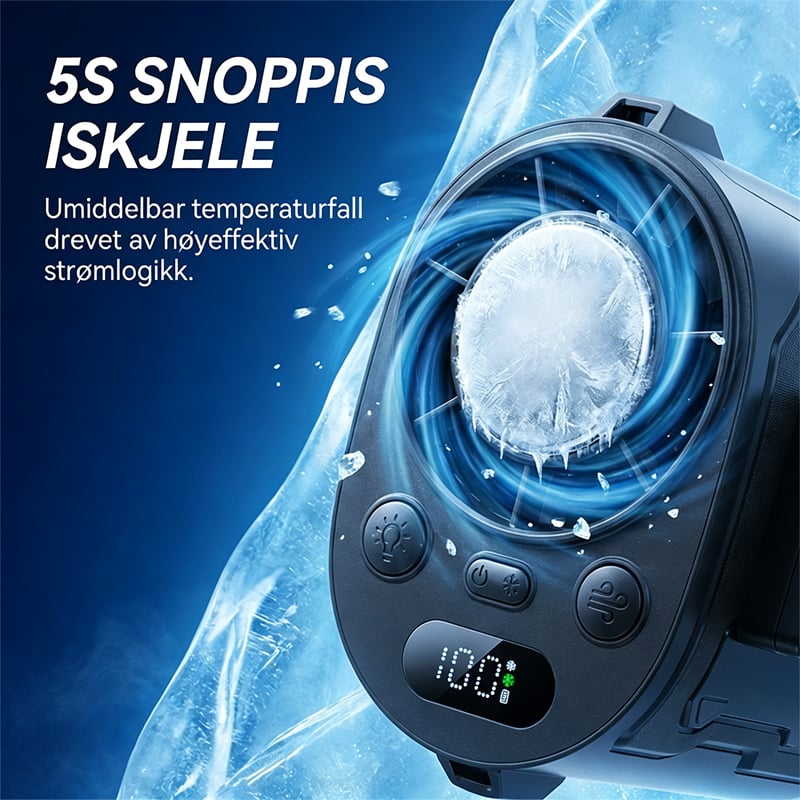 Bærbar iskjølende klipsvifte