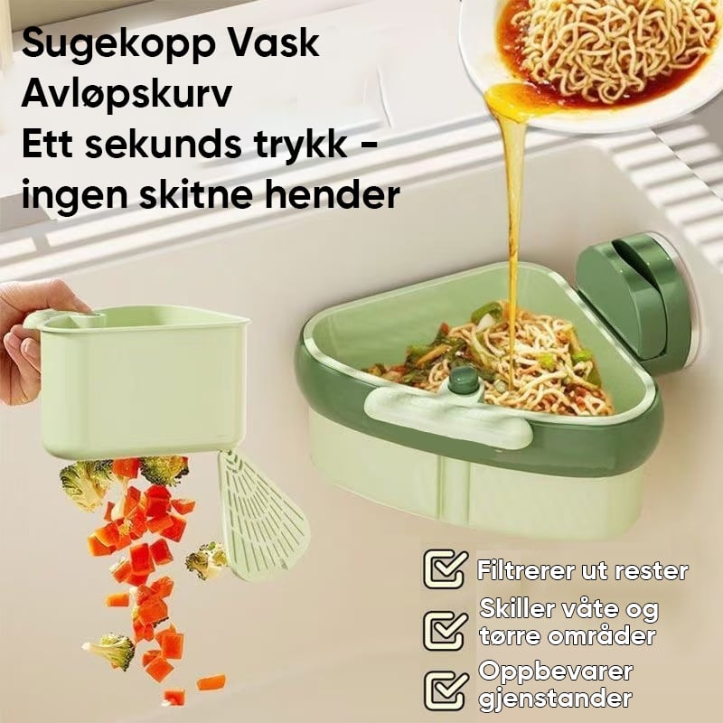 Adsorpsjonstype Ett-Knapps Trykk Avløpskurv