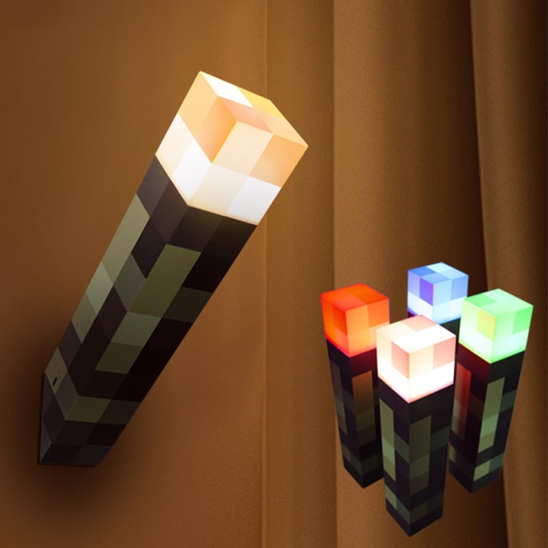 Minecraft Magnetisk Fakkellampe Dekorasjon
