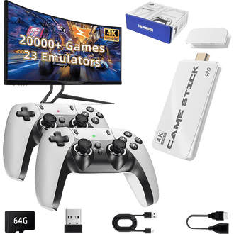 Retro Spillkonsoll med Doble Trådløse Kontrollere