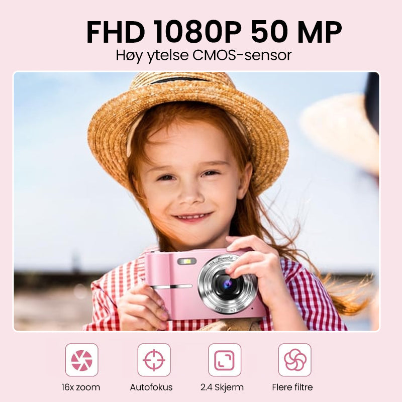 Oppgradert FHD 1080P digitalkamera