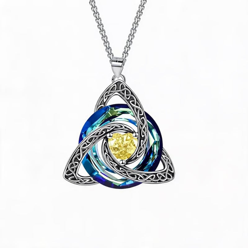 12-Month Celtic Birthstone Necklace