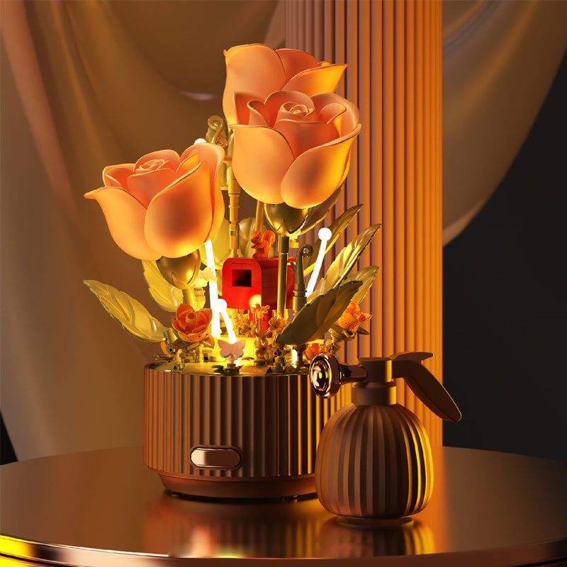 Dynamiske Blomstrende Hage Konserverte Blomsterbyggeklosser