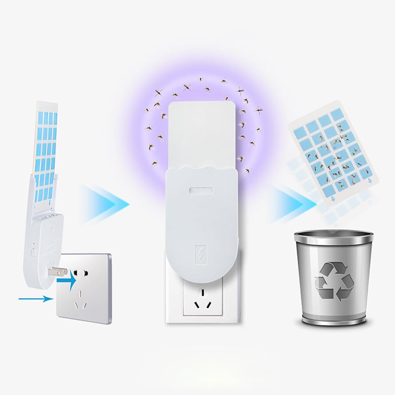 2-i-1 Mygglampe med Klebrig Felle