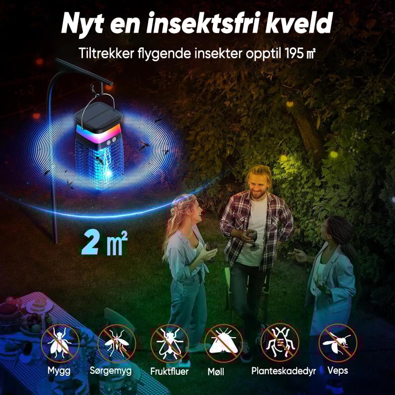 Solcelledrevet UV-Myggfelle