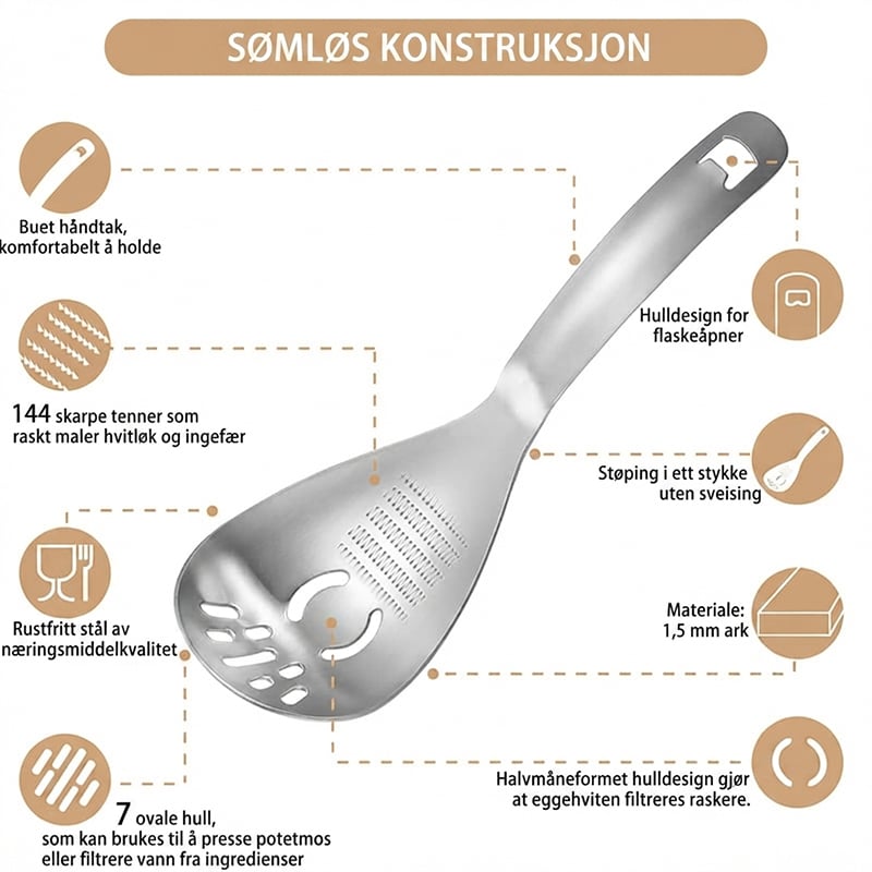 Multifunksjons Kokeskje