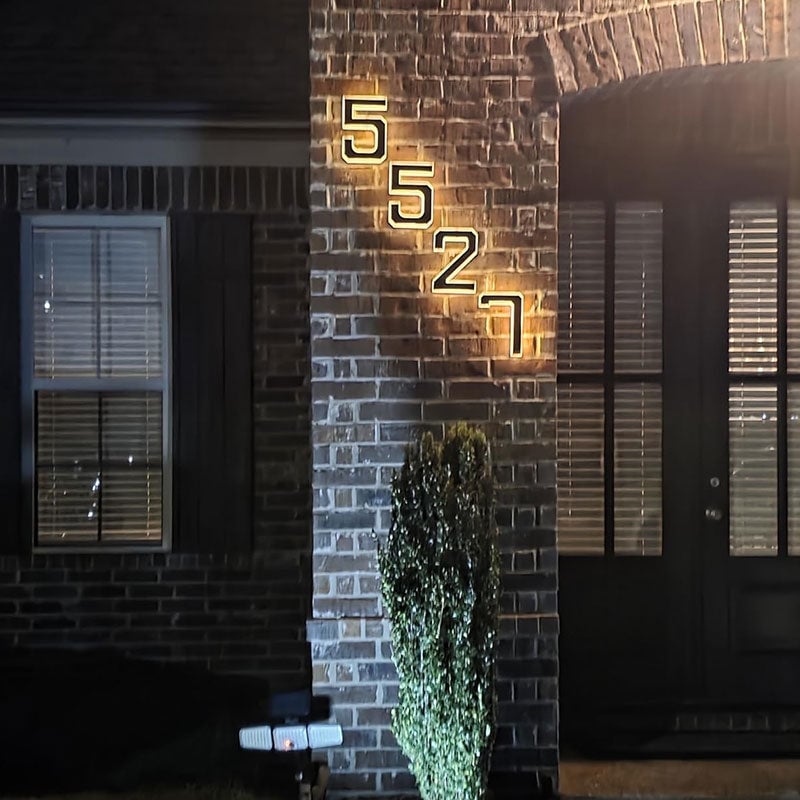 Solcelledrevet Vanntett LED-Adressenummer