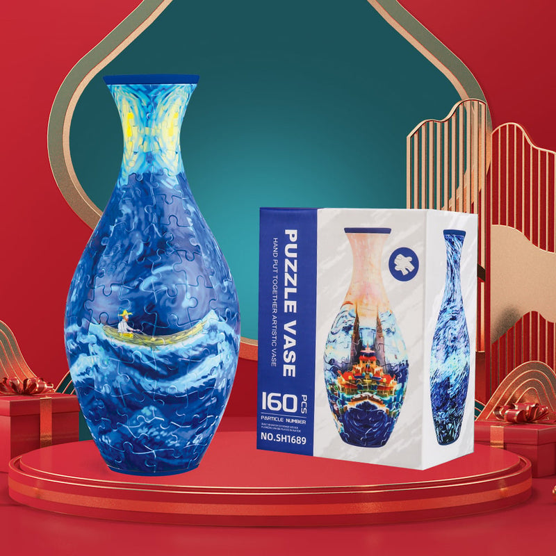 3D Art Puzzle Vase - En gave til folk som elsker kunst